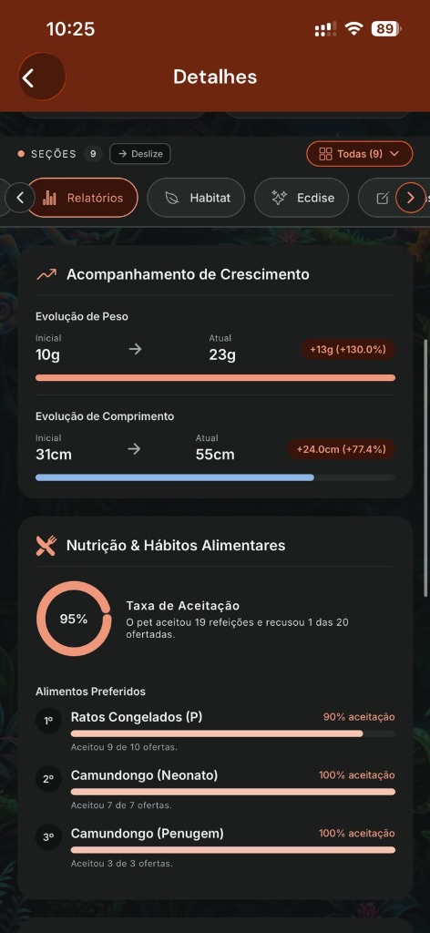 Tela do App Celeste